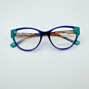 Face a Face Eyeglasses Frames Ipsso 2 008 Blue Cat Eye 55-17-140 New Authentic